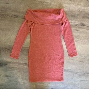 Fashion Nova Off the Shoulder Knit Dress M EUC